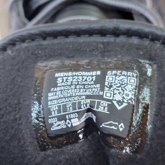 Sperry Black Saltwater Duck Boots Sz 8.5 - Picture 9 of 9
